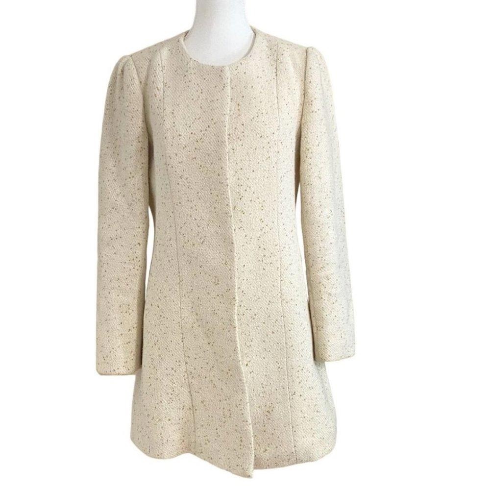 Elevenses wool cream and gold jacket for Anthropologie size small